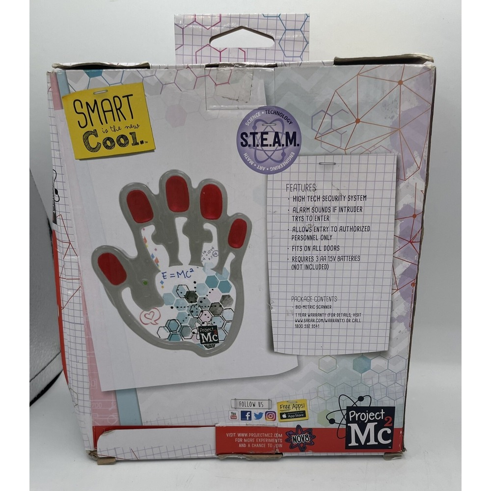 STEM Kit New Project MC 2 Squared Bio-Metric Hand Scanner High Tech Security - Picture 4 of 6